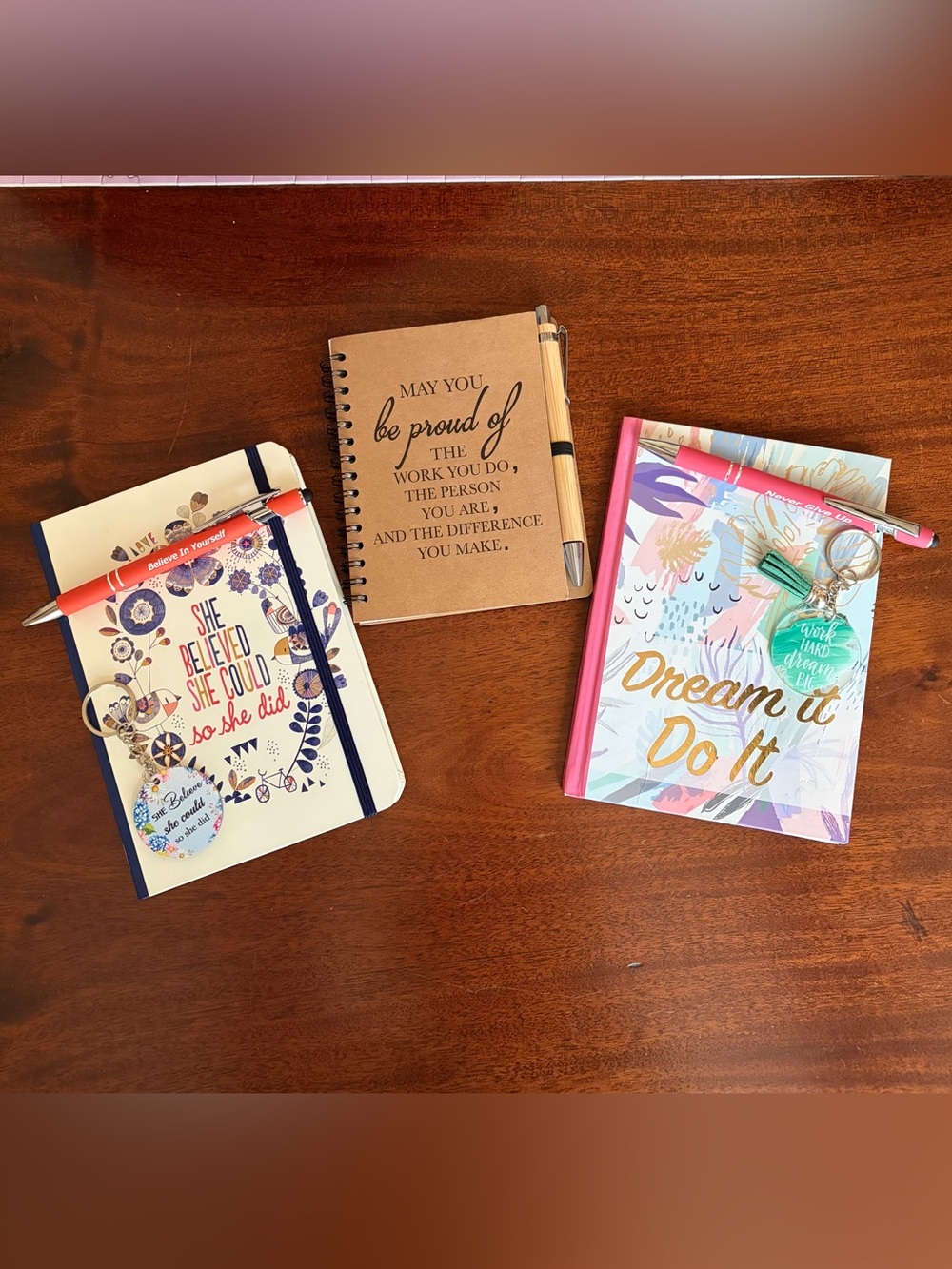 New Inspirational Journals, Stylus Pens and Keychains 8 piece bundle